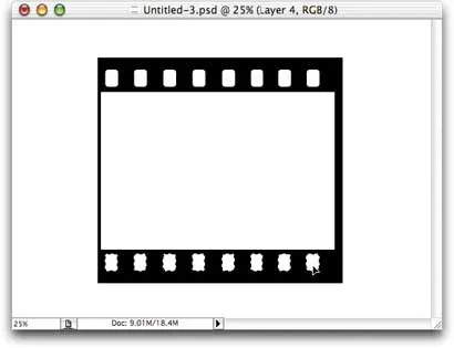 Modelul sub forma unui cadru de film, fotouvlechenie