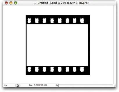 Modelul sub forma unui cadru de film, fotouvlechenie