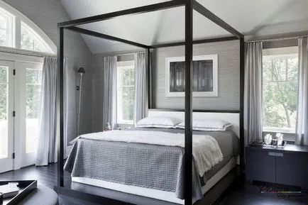 Грей и кафяви тапети в интериора през 2015 г. създава елегантен дизайн стая