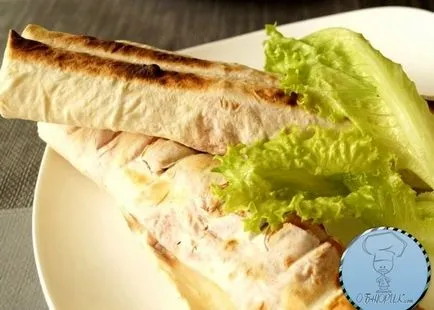 Shawarma kolbásszal egyszerű recept egy fotó otthon