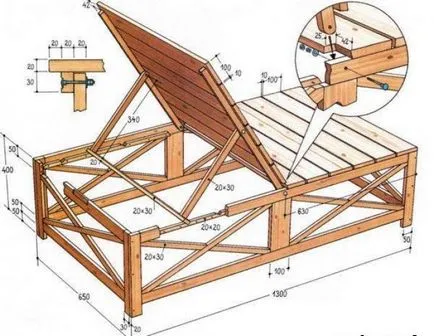 Deck стол с ръцете си как да се направи дървен шезлонг, рисуване, стол Кентъки Sun, с сгъваем
