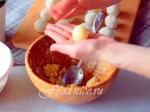 Sajt golyók - lépésről lépésre recept fotók