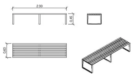 banc de metal cu mâinile lor modele de desen