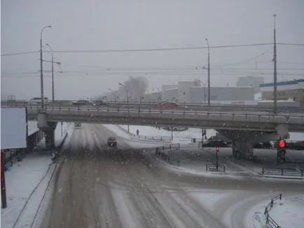 Havazás Jekatyerinburgban, hogy magával hozza a hó, az EKB-grad