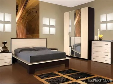 Спалнята е в стила на Венге на снимки и видеоклипове