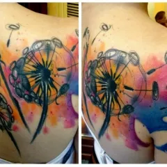 Tatuaj păpădie - valoare desene sau modele tatuaj și fotografii