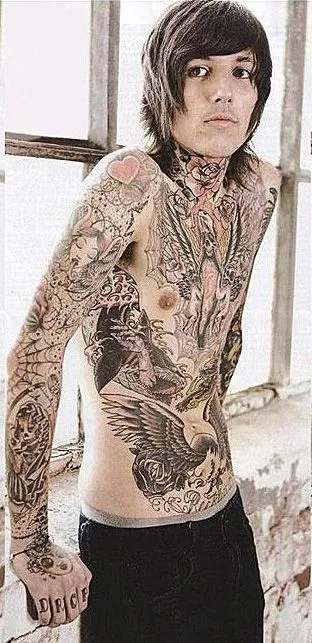 Оливър Сайкс Татуировки стойност татуировка снимка