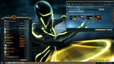 Tron moștenire Subiect - tema tronului filmului pentru Windows 7