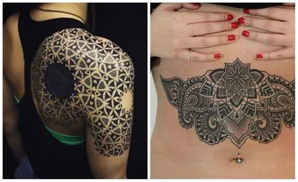 Tatuaje ornamentale, stil special ornamentale și subiecte