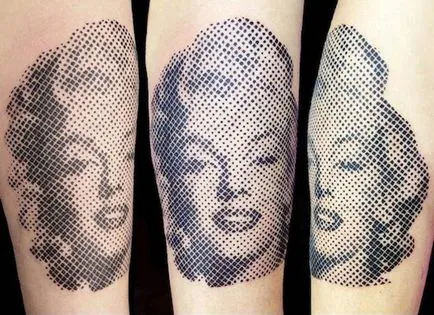 Tattoo Merilin Monro - Az érték tetoválás minták és képek