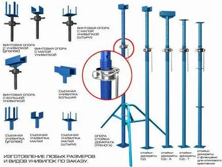 Teleszkópos stand-jack zsaluzat - kiadó és eladó Moszkvában, a legjobb áron