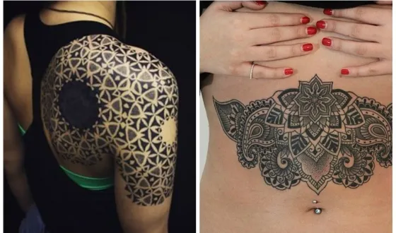 Tatuaje ornamentale, stil special ornamentale și subiecte