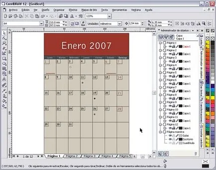 Corel Draw tanulságok létrehozása naptár