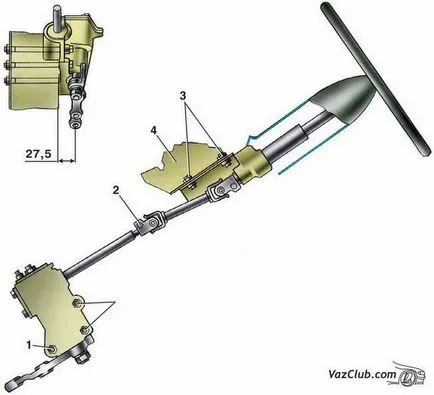 Монтаж и демонтаж на кормилния механизъм 2107, ВАЗ 2105, 2104