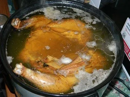 Főtt füstölt csirke recept otthon