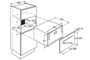 mașină de spălat vase integrată - dimensiuni (înălțime, lățime, adâncime)