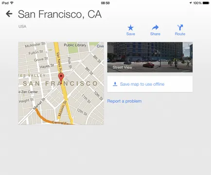 În aplicația Google Maps poate salva chiar hărți offline