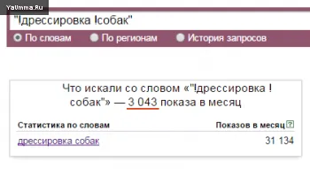 Yandex wordstat, как да се използват