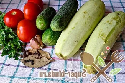 Мариновані овочі на зиму, помідори і кабачки з огірками мариновані, рецепти, заготовки на зиму (овочі) Мариновані овочі на зиму, помідори і кабачки з огірками мариновані, рецепти, заготовки на зиму