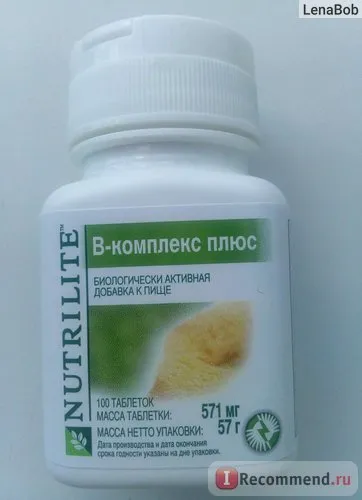 Bad NUTRILITE ™-amway b complex plus - „pentru a explica de ce avem nevoie de vitamine din grupa B