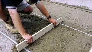 șapă de beton, podea de beton tehnologie de turnare