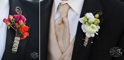 Boutonniere a vőlegény