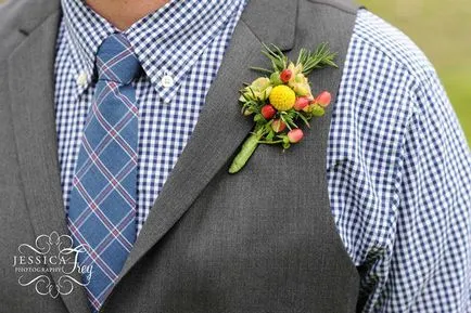 Boutonniere a vőlegény