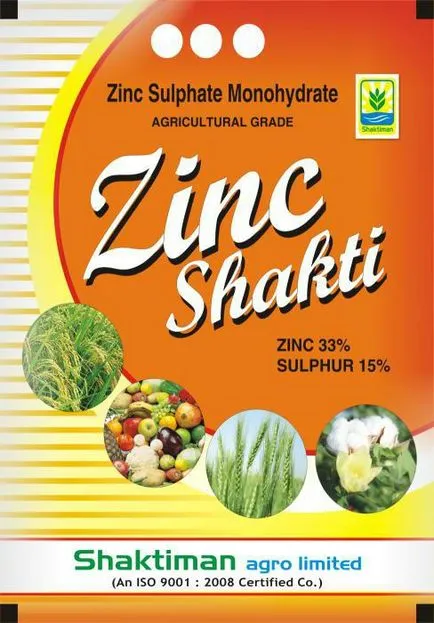 Zinc utilizare particular sulfat