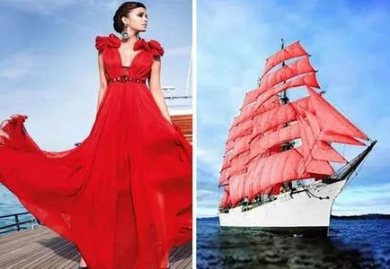 Nunta Decor în Scarlet Sails stil poveste de dragoste în fiecare detaliu