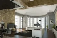 Дизайн вітальні з еркером