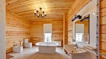 baie de design intr-o casa de lemn, renovarea de apartamente fotografie