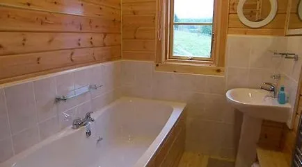 fürdőszoba tervezés egy fából készült ház, felújítása lakások fotó