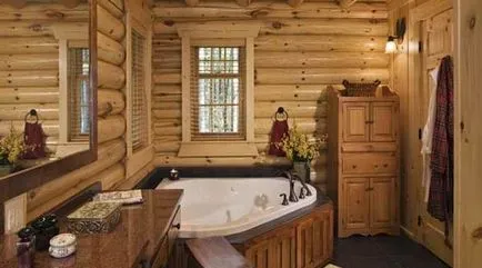 baie de design intr-o casa de lemn, renovarea de apartamente fotografie