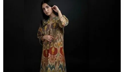 Tervező Zulfiya Sultanbaeva én ruhák nagyon szereti rajta a buja üzbég esküvő