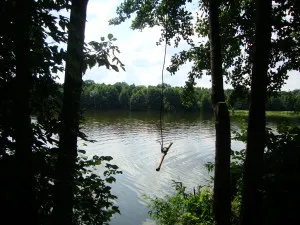 Blue Lake sau pe un traseu - plajă