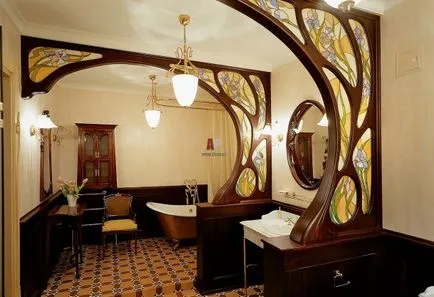 trăsături interioare Art Nouveau