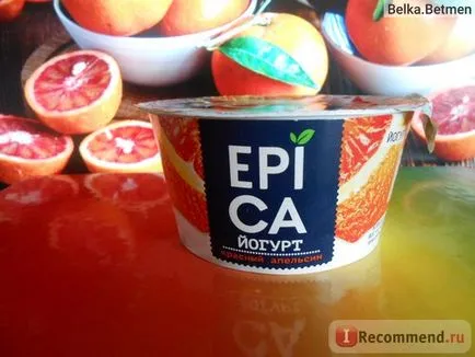 Joghurt Ehrmann Epica vörös-narancs - „használata joghurt és narancs egy korsó