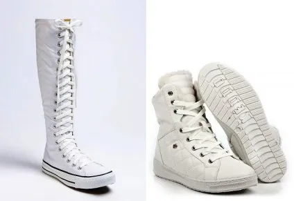 Модні білі жіночі кеди - converse і lacoste, адідас і найк, високі і низькі, на платформі і (lacoste) Модні білі жіночі кеди - converse і lacoste, адідас і найк, високі і низькі, на платформі і