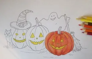 Cum de a desena un Halloween desen cu un creion în etape, copilul meu