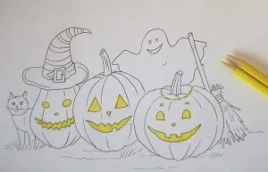 Cum de a desena un Halloween desen cu un creion în etape, copilul meu