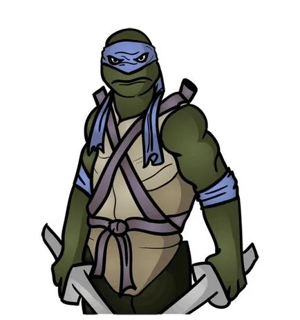 Cum să atragă Ninja Turtles Leonardo