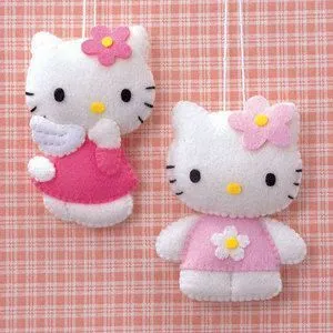 Как да си направим плюшена играчка, занаяти коте, Hello Kitty от филц