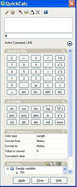 калкулатор AutoCAD