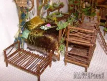 Miniatűr bútorok miniatűr kertek, macterskaya
