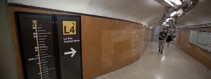 Метро Барселони (зворотному боці квитка) метро Барселони