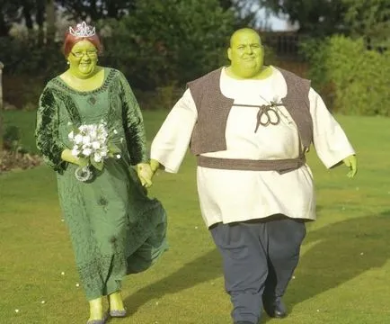 Újak játszott egy esküvő a stílus Shrek