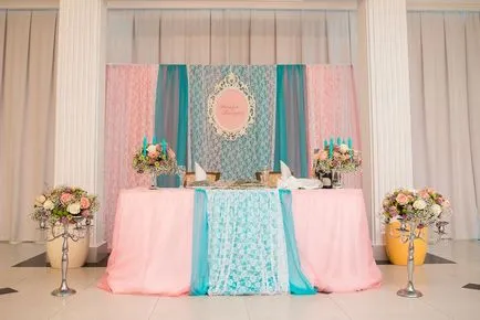 Oformelenie esküvői terem rózsaszín, fotók és ötleteket, vagy hogyan ne vigyük túlzásba a rózsaszín