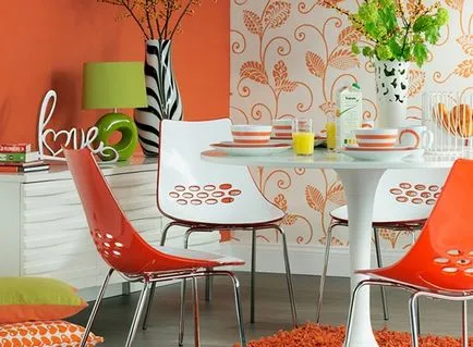 Orange bucătărie - Design (42 poze) Instrucțiuni privind înregistrarea cu mâinile lor în astfel de culori, culori,