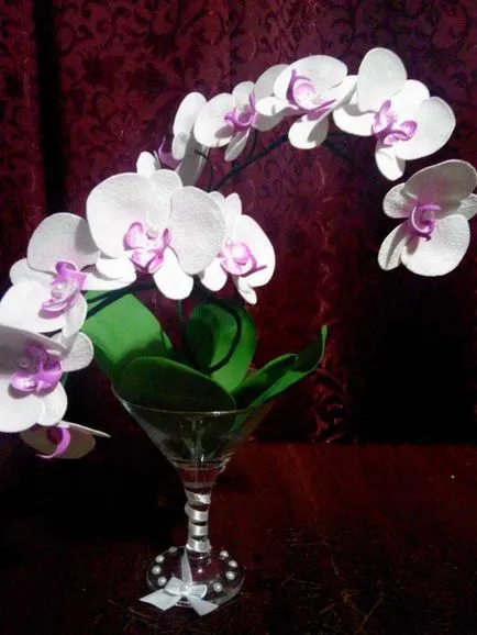 Orchid foamirana за това как да се направи майсторски клас, снимки и шаблони с ръцете си, модел и видео микрона