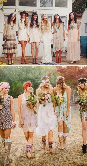 Bridesmaids в Boho стил